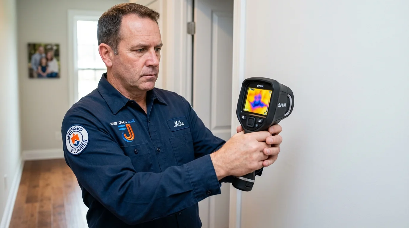 Thermal imaging leak detection by Johns Plumbing LLC in Grimsley